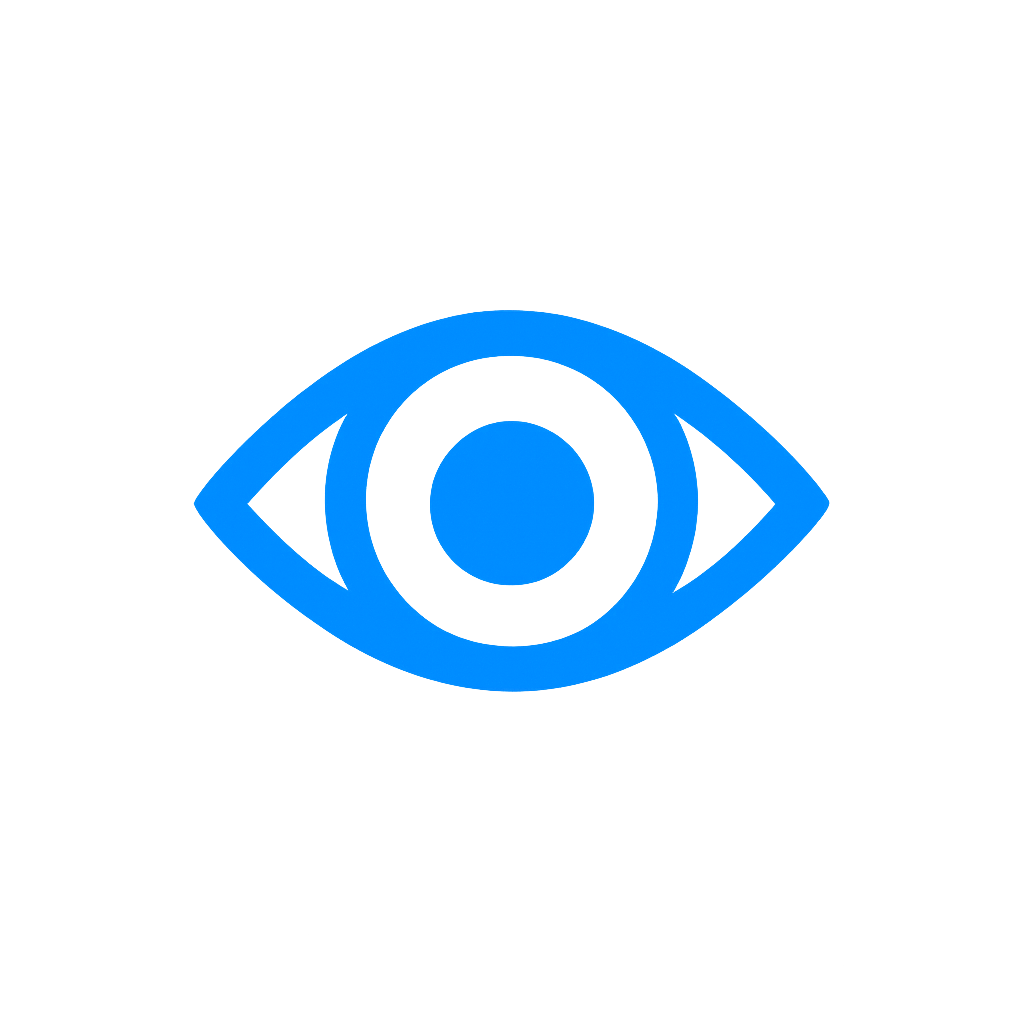 EyeGuide Vision App Logo - Blue Eye Symbol for LiDAR Navigation